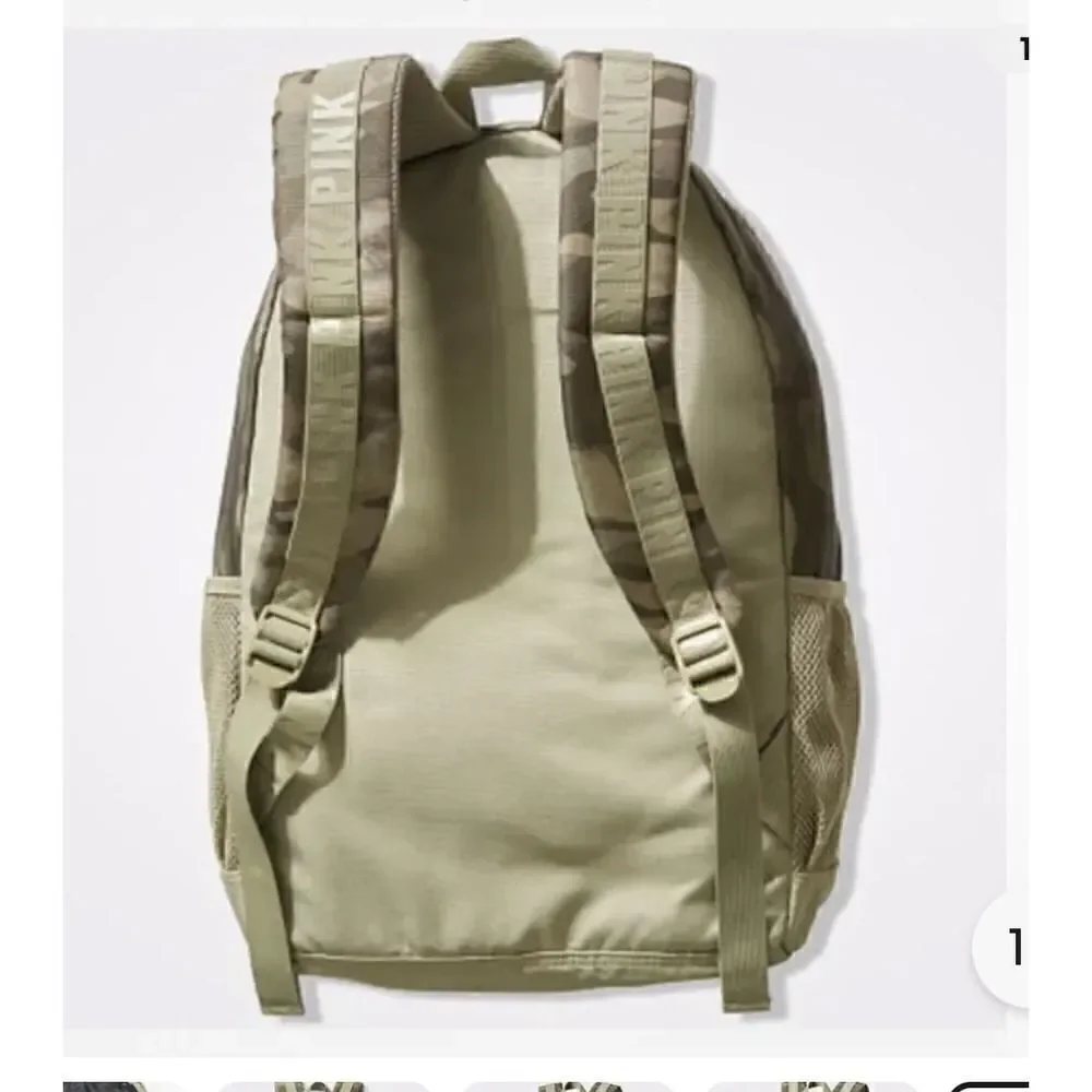 Victorias secret pink camouflage campus backpack